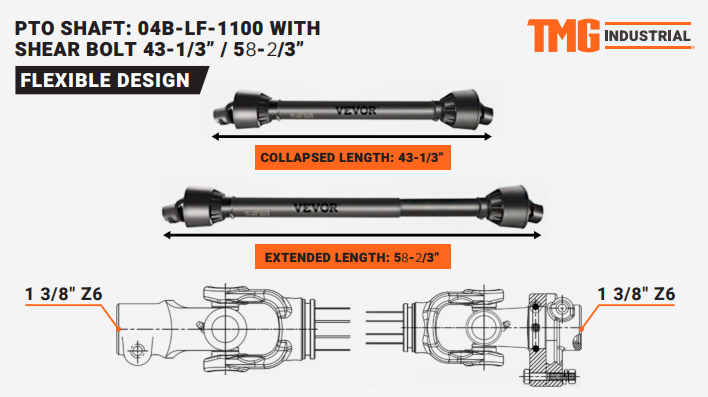 TMG-RTO70 PTO Shaft