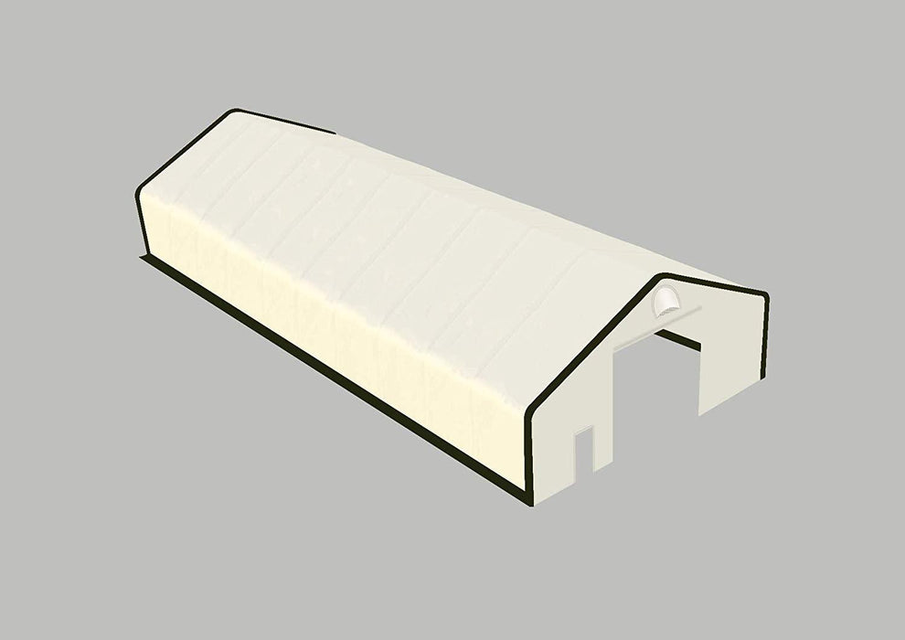 40' x 100' Dual Truss Steel Structure with Commercial Grade PVC Cover and Drive Through Doors