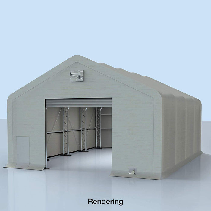 30' x 40' Dual Truss Prefab Shelter with Heavy Duty 17oz PVC Fabric