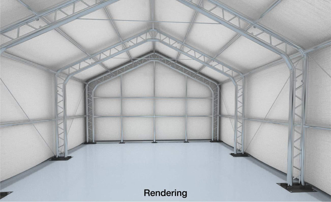 30' x 40' Dual Truss Prefab Shelter with Heavy Duty 17oz PVC Fabric