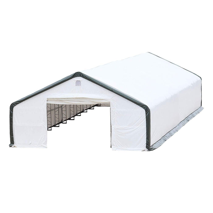 40' x 100' Dual Truss Steel Structure with Commercial Grade PVC Cover and Drive Through Doors