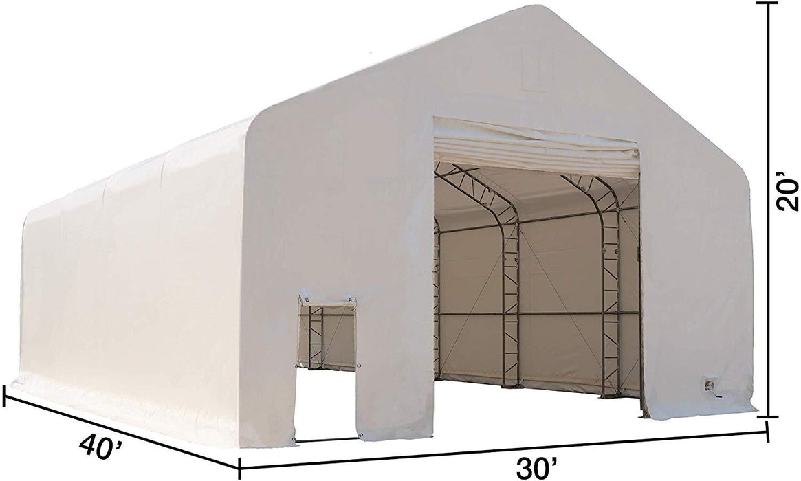 30' x 40' Dual Truss Prefab Shelter with Heavy Duty 17oz PVC Fabric