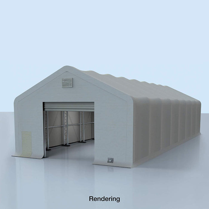 30' x 80' Dual Truss Prefab Shelter with Heavy Duty 17oz PVC Fabric