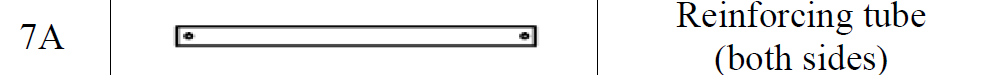 TMG-MS1624-7A REINFORCING TUBE (BOTH SIDES) Set of 8