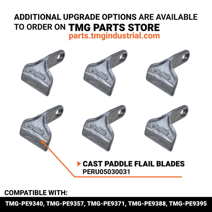 PERU05030031 Peruzzo Heavy Paddle flails with slot for ELK and TEG HD (Pack of 6)
