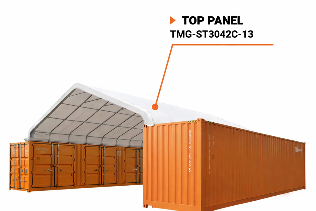 TMG-ST3042C-13 Top cover, 17oz white PVC Tarp