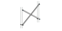 TMG-ST3350M-4 Galvanized Square Tube Cross Bracing (Pack of 3)
