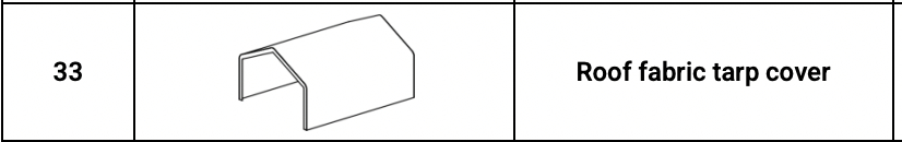 TMG-DT4061-33 Roof top fabric tarp cover, 32oz PVC900 (upgraded)