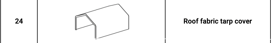 TMG-DT5055-PRO-24 Roof top fabric tarp cover, 32oz PVC900