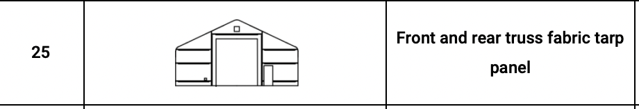 TMG-DT5055-PRO-25 End wall cover panel, 32oz PVC900