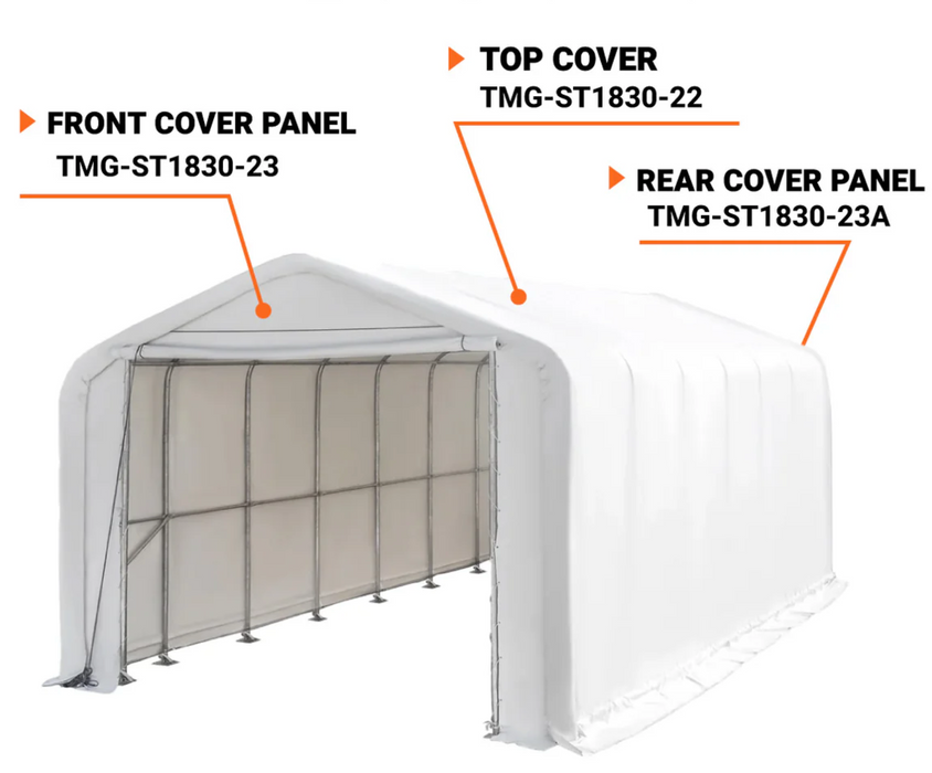 TMG-ST1830-(23+23A) Front and rear end wall combo kit PVC450