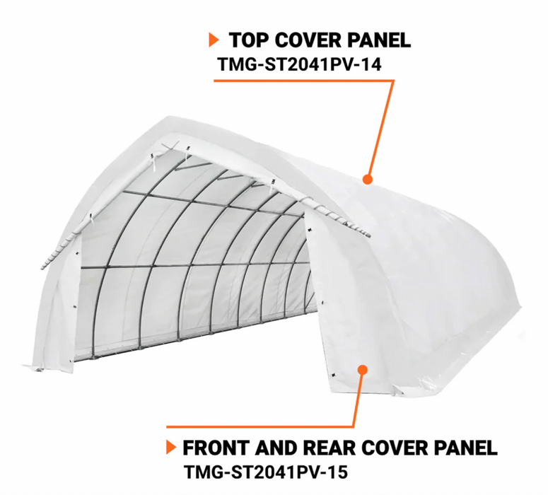 TMG-ST2041PV-14 Top Cover, 17oz white PVC