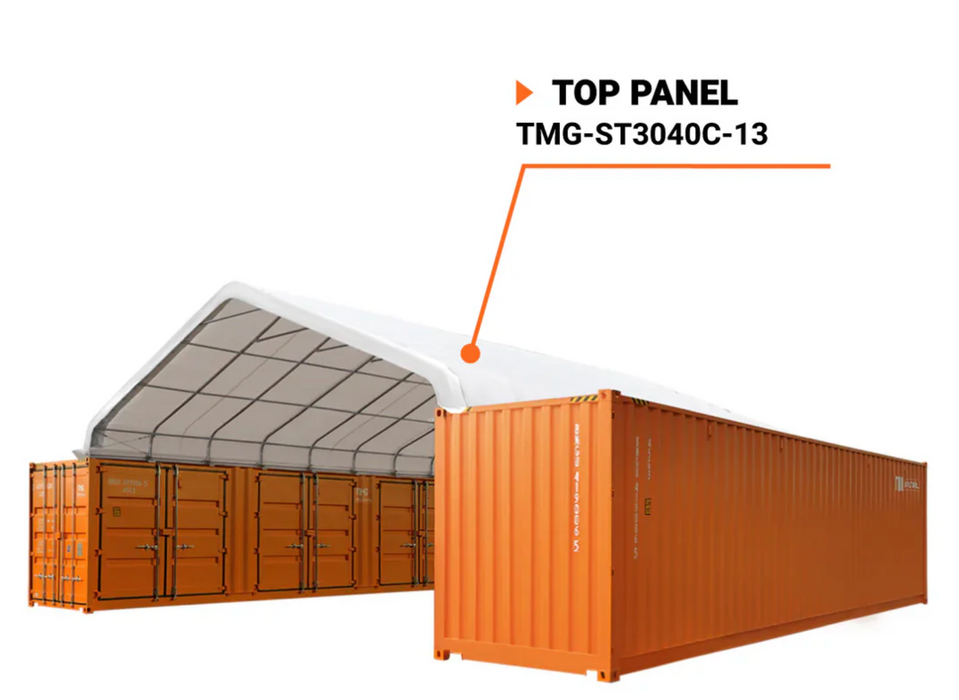 TMG-ST3040C-13 Top cover, 11oz white PE tarp