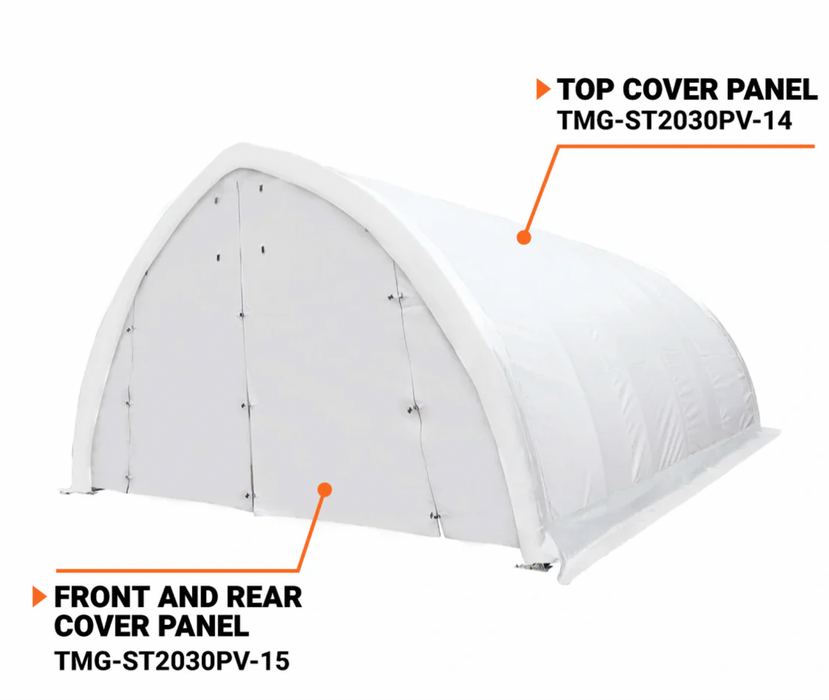TMG-ST2031PV-14 Top Cover, 17oz white PVC
