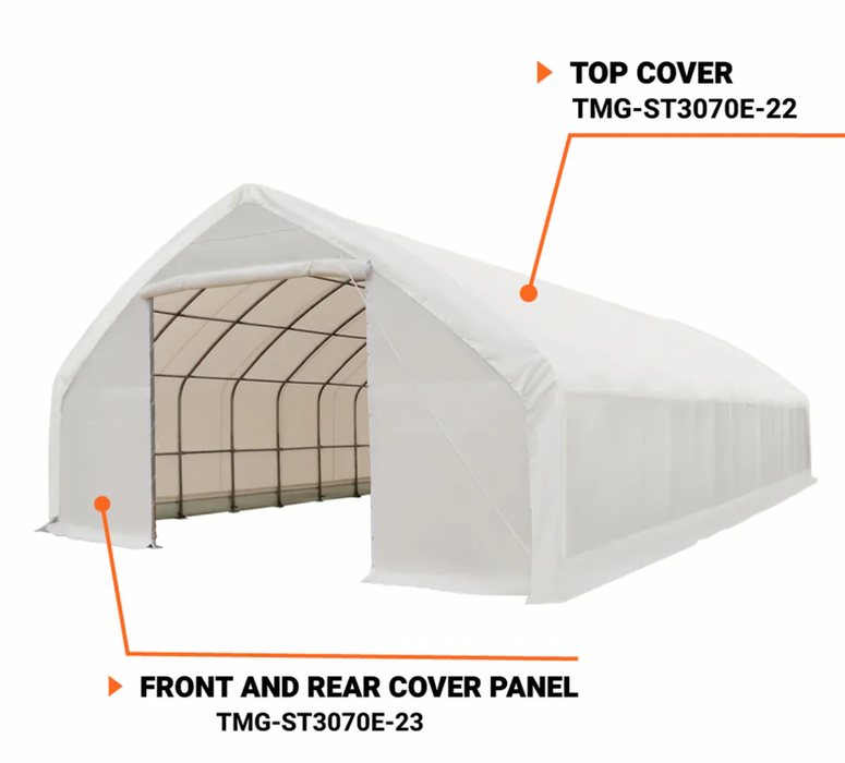 TMG-ST3070E-23 End wall cover (11oz PE tarp)