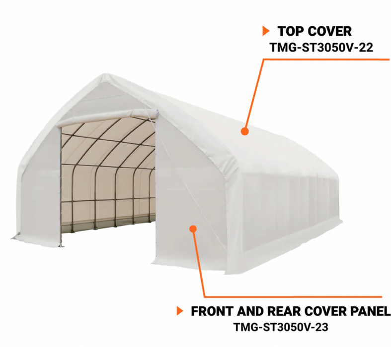 TMG-ST3050V-23 End wall cover (17oz PVC tarp)