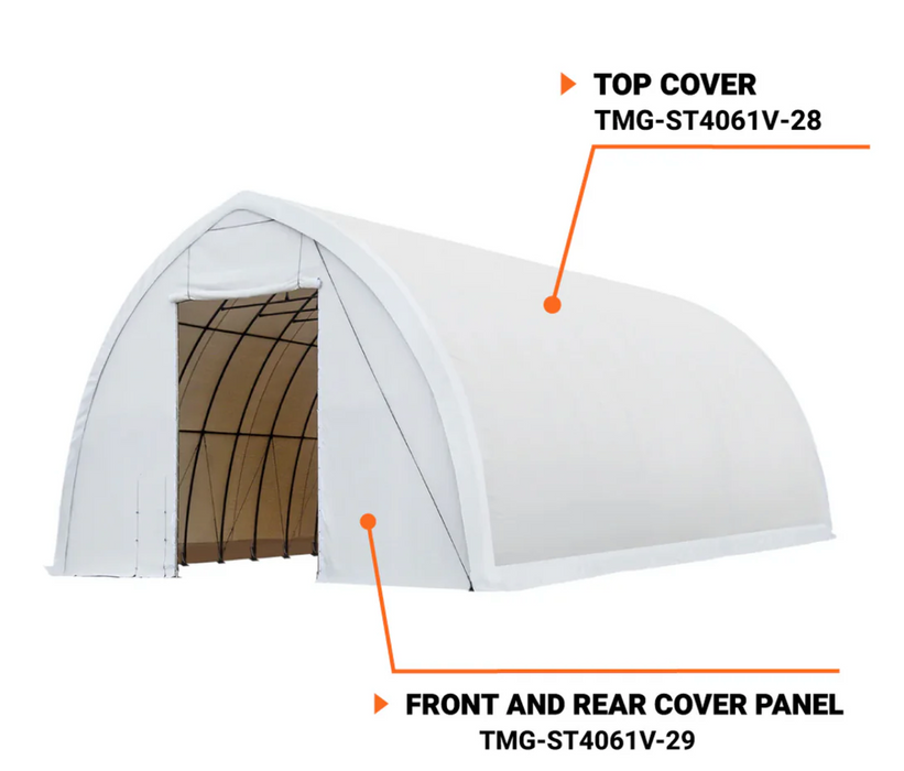 TMG-ST4061V-29 End wall cover (17oz PVC tarp)
