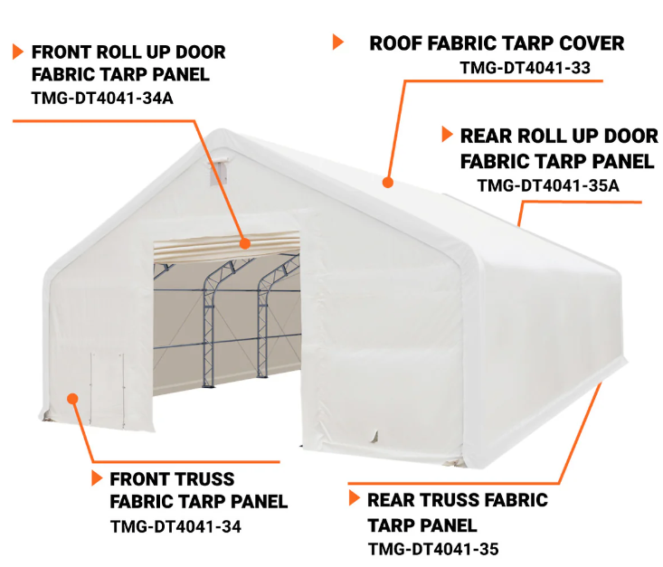 TMG-DT4041-33 Roof top fabric tarp cover, 32oz PVC900 (upgraded)