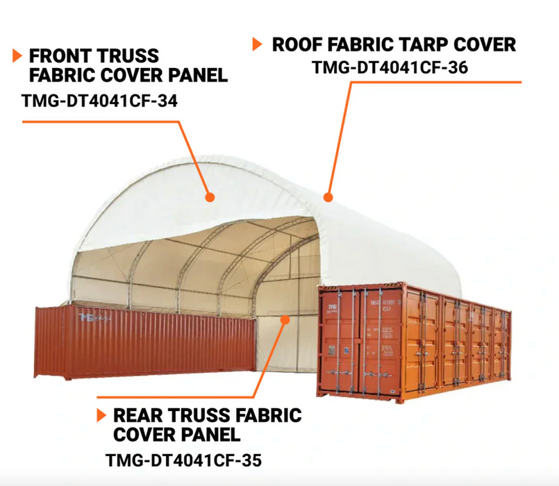 TMG-DT4041CF-36 Roof fabric tarp cover, 17oz white