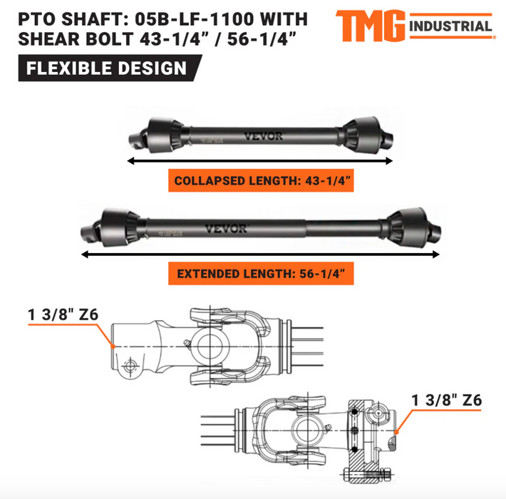 TMG-TSB48/65 PTO Shaft