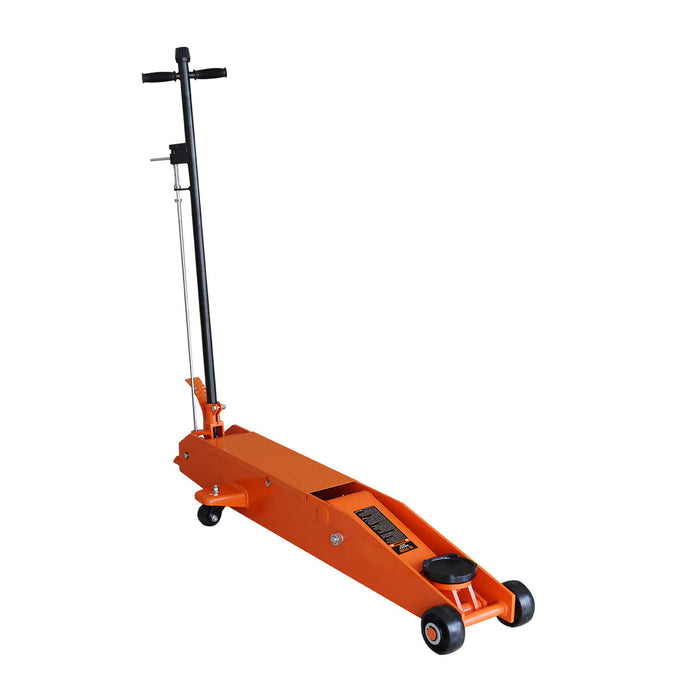 TMG Industrial 5 Ton Long Reach Chassis Service Jack, Twin Pistons, 6-1/2” Ground Clearance, 360° Pivot, TMG-AJL05
