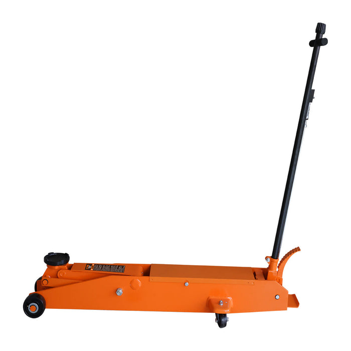 TMG Industrial 5 Ton Long Reach Chassis Service Jack, Twin Pistons, 6-1/2” Ground Clearance, 360° Pivot, TMG-AJL05