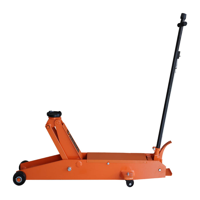 TMG Industrial 5 Ton Long Reach Chassis Service Jack, Twin Pistons, 6-1/2” Ground Clearance, 360° Pivot, TMG-AJL05