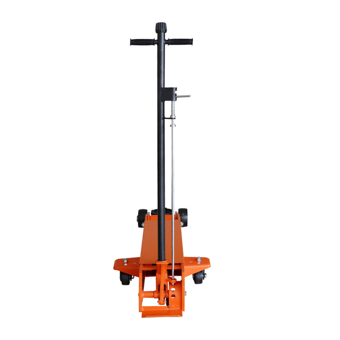 TMG Industrial 10 Ton Long Reach Chassis Service Jack, Twin Pistons, 6-1/2” Ground Clearance, 360° Pivot, TMG-AJL10