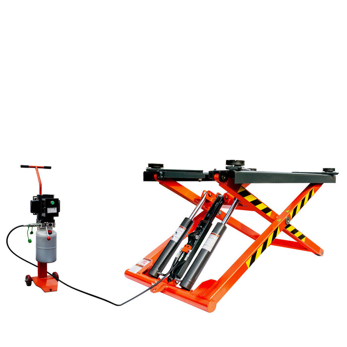 TMG Industrial Mid-Rise Portable Automotive Scissor Lift, 6000 lb Lift Capacity, 48” Lift Height, Single-Point Lock Release, TMG-ALS61