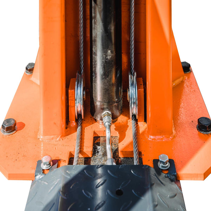 TMG Industrial 9500-lb Two Post Floor Plate Auto Lift, Symmetric Arms, 75” Lift Height, Dual-Point Lock Release, TMG-ALT95