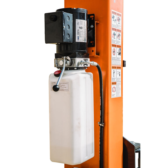 TMG Industrial 9500-lb Two Post Floor Plate Auto Lift, Symmetric Arms, 75” Lift Height, Dual-Point Lock Release, TMG-ALT95