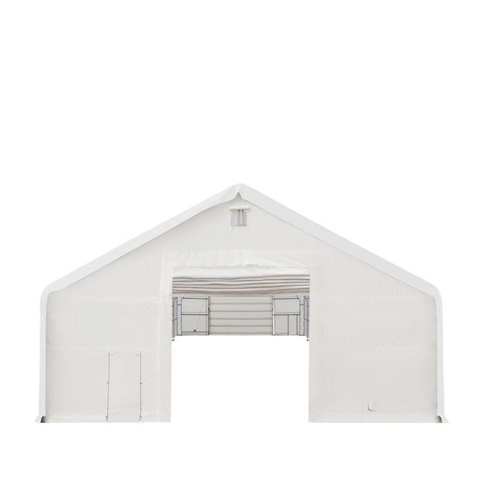 TMG Industrial 40' x 60' Dual Truss Storage Shelter with Heavy Duty 21 oz PVC Cover & Drive Through Doors, TMG-DT4061 (Previously DT4060)