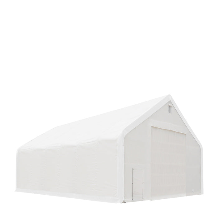 TMG Industrial 40' x 60' Dual Truss Storage Shelter with Heavy Duty 21 oz PVC Cover & Drive Through Doors, TMG-DT4061 (Previously DT4060)