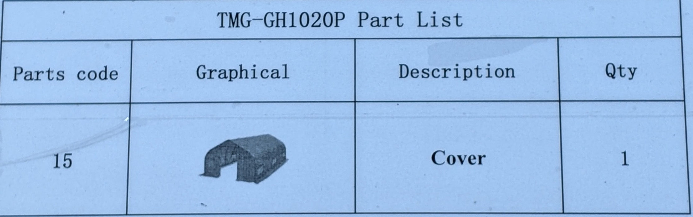 TMG-GH1020P-15 Green leno tarp cover
