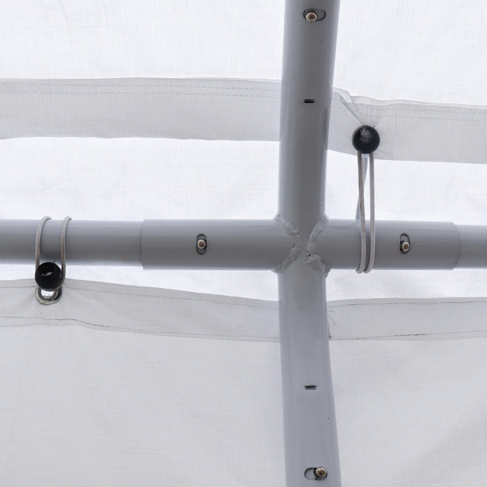 TMG Industrial 20' x 20' Heavy Duty Outdoor Party Tent with Removable Sidewalls and Roll-Up Doors, 11 oz PE Cover, 6’6” Overhead, 10’ Peak Ceiling, TMG-PT2020F