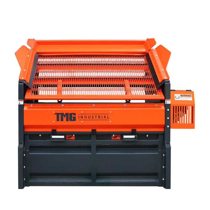 TMG Industrial 70” Vibratory Topsoil Rock Screen, 5.5 HP Kohler Engine, Cantilever Leaf-Springs, 30° Screen Deck, TMG-RSV70G