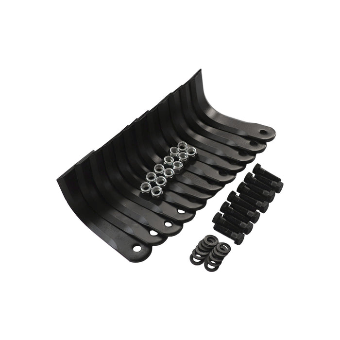 TMG-SRT72-1-2 Tiller Blade Tines, Pack of 12, Hardware Included