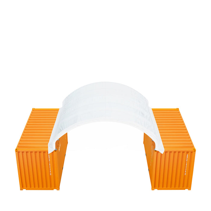 TMG Industrial 20' x 20' PE Fabric Container Shelter, Fire Retardant, Water Resistant, UV Protected, TMG-ST2021CE(Previously ST2020C)