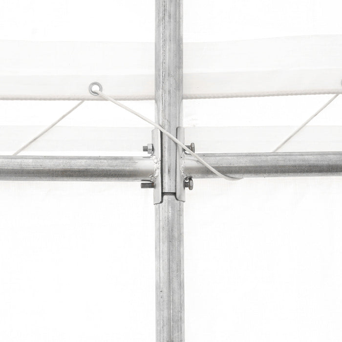 TMG Industrial 20' x 40' Straight Wall Peak Ceiling Storage Shelter with Heavy Duty 17 oz PVC Cover & Drive Through Door, TMG-ST2041V (Previously ST2040V)