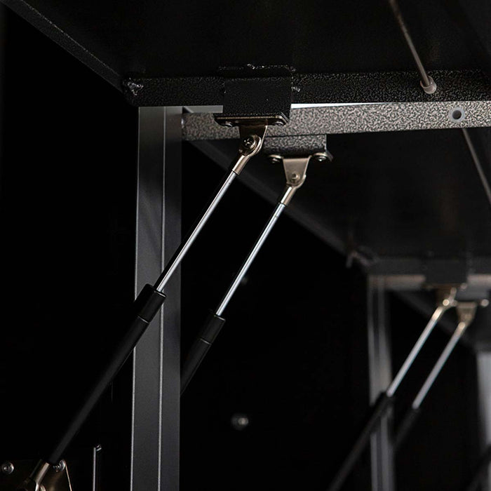 TMG Industrial Extreme-Duty Steel Garage Corner (13’ + 8’) Tool Chest w/Pegboard, Power Outlets, USB Port, Magnetic Motion LED Lamps, TMG-WBM15